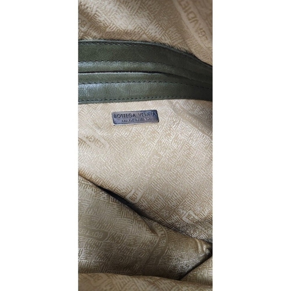 Bottega Venetta leather hand bag/ tote bag Green - Picture 11 of 16